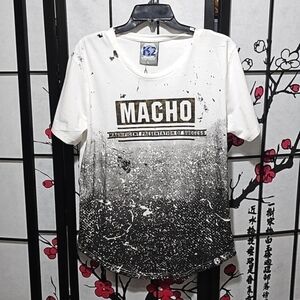 K2 High Fashion Macho Graphic Tee Shirt Size Large NWT